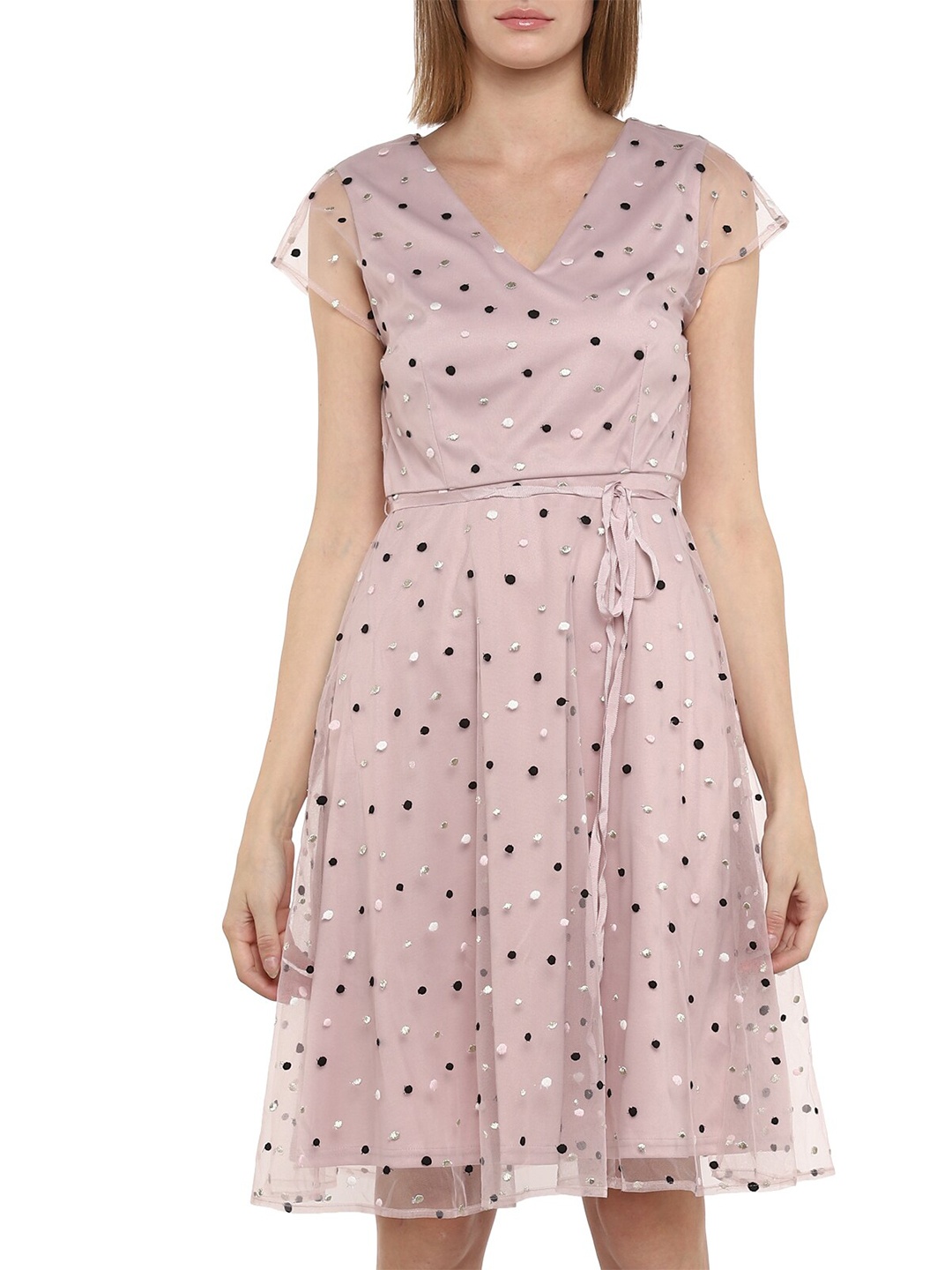 

Phase Eight Pink Self Design Dress