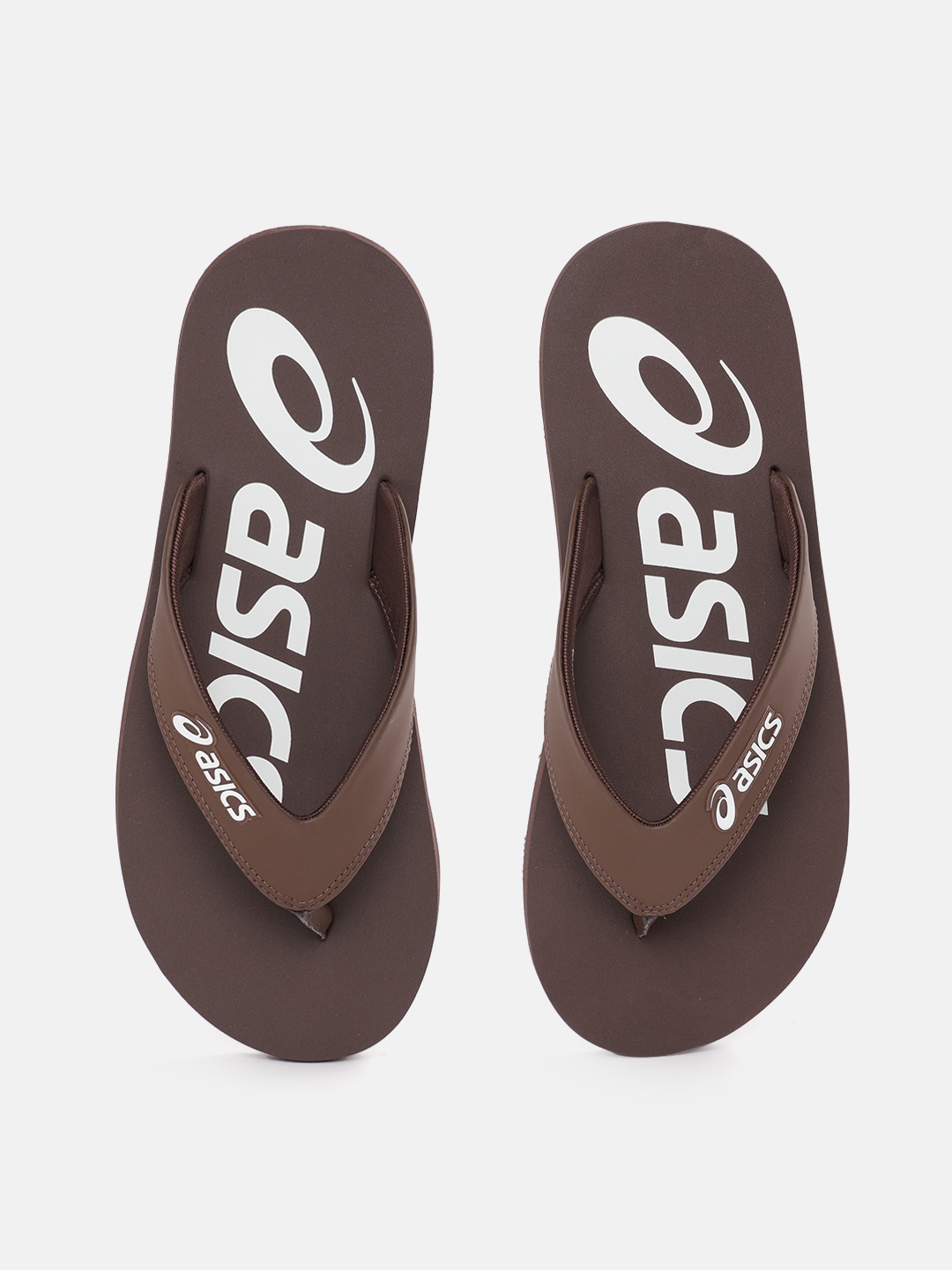 

ASICS Unisex Brand Logo Print Zorian BM Thong Flip-Flops, Brown