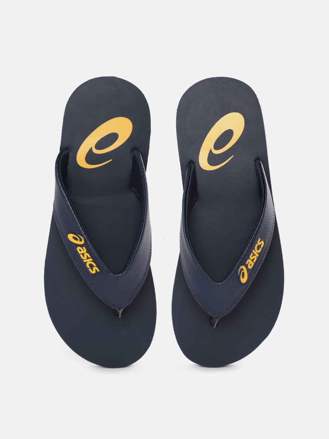 

ASICS Unisex Brand Logo Print Zorian AS Thong Flip-Flops, Navy blue
