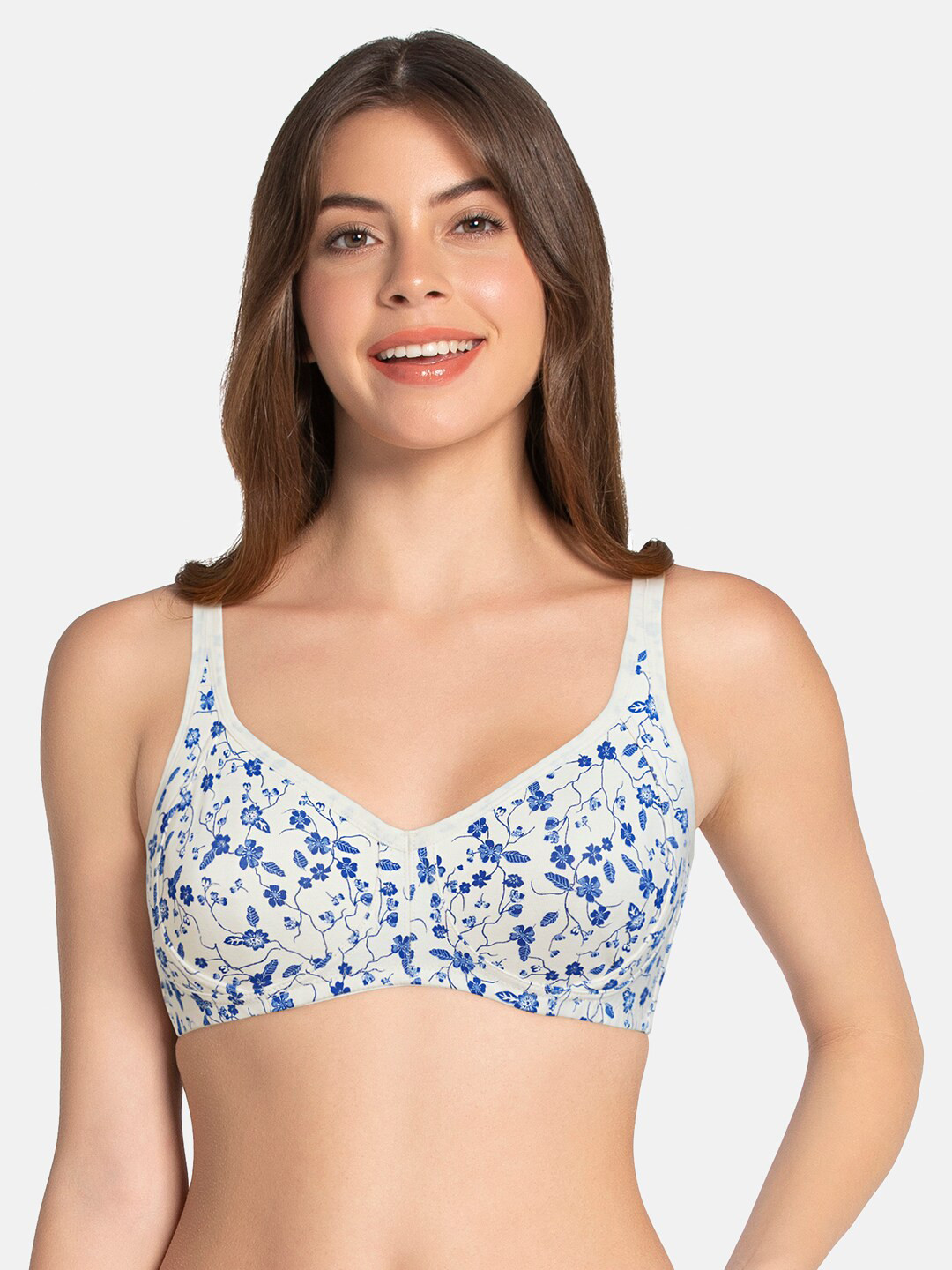 

Amante Printed Non Padded Cool Contour Super Support Bra - BRA10421, Blue