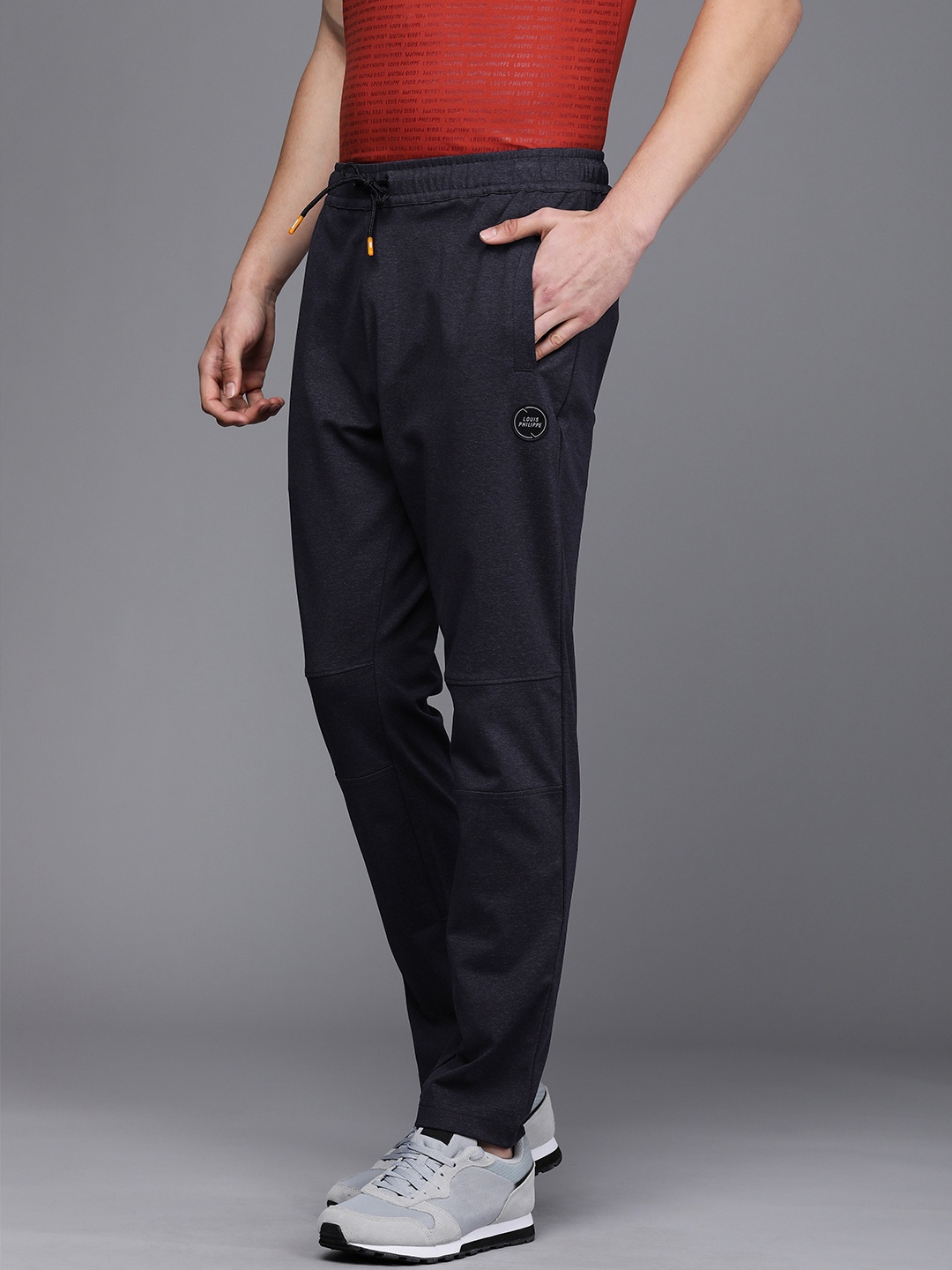 

Louis Philippe ATHPLAY Men Navy Blue Solid Track Pants