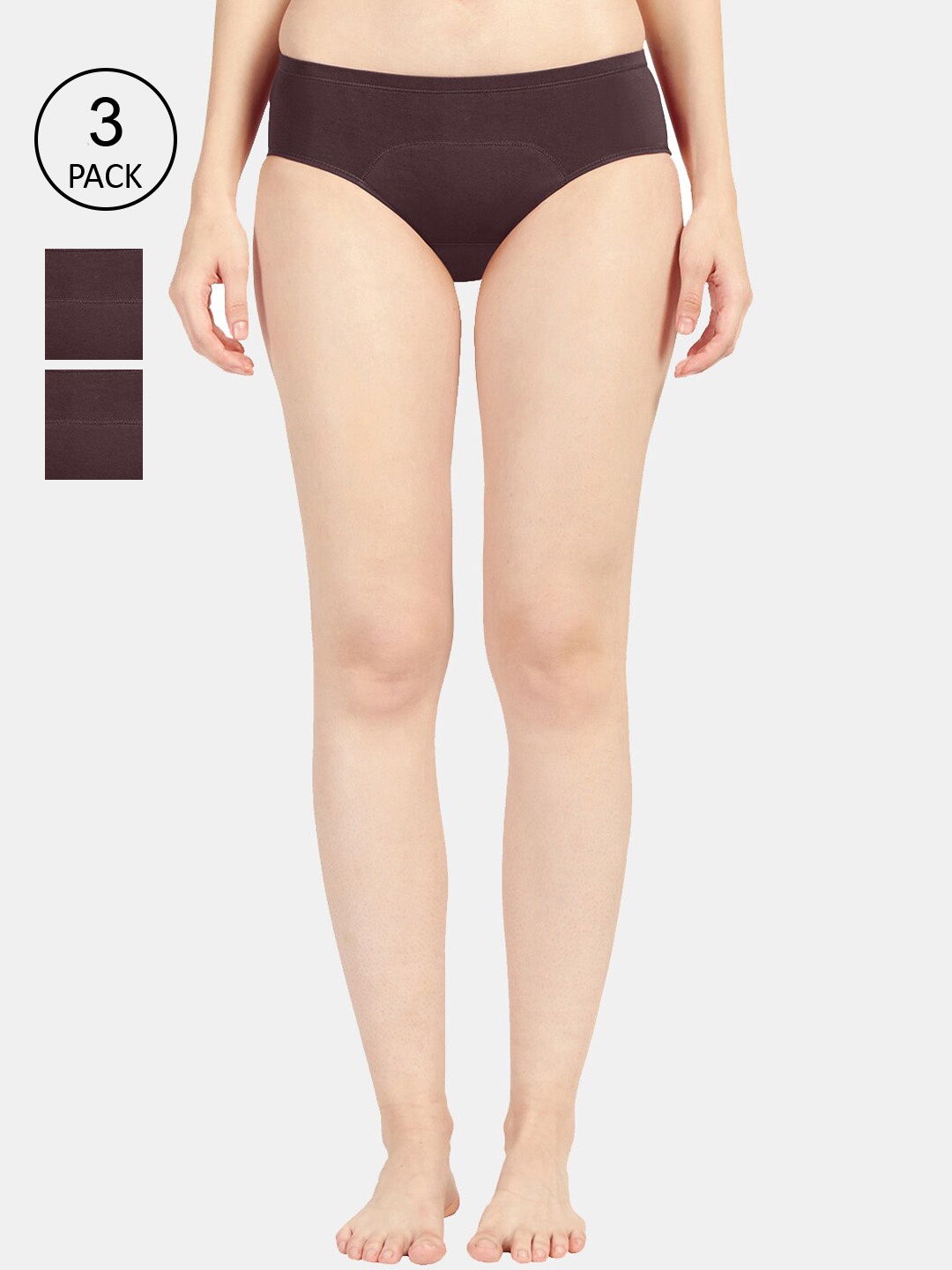 

Sonari Women Set of 3 Coffee Brown Leak-Proof Period Briefs