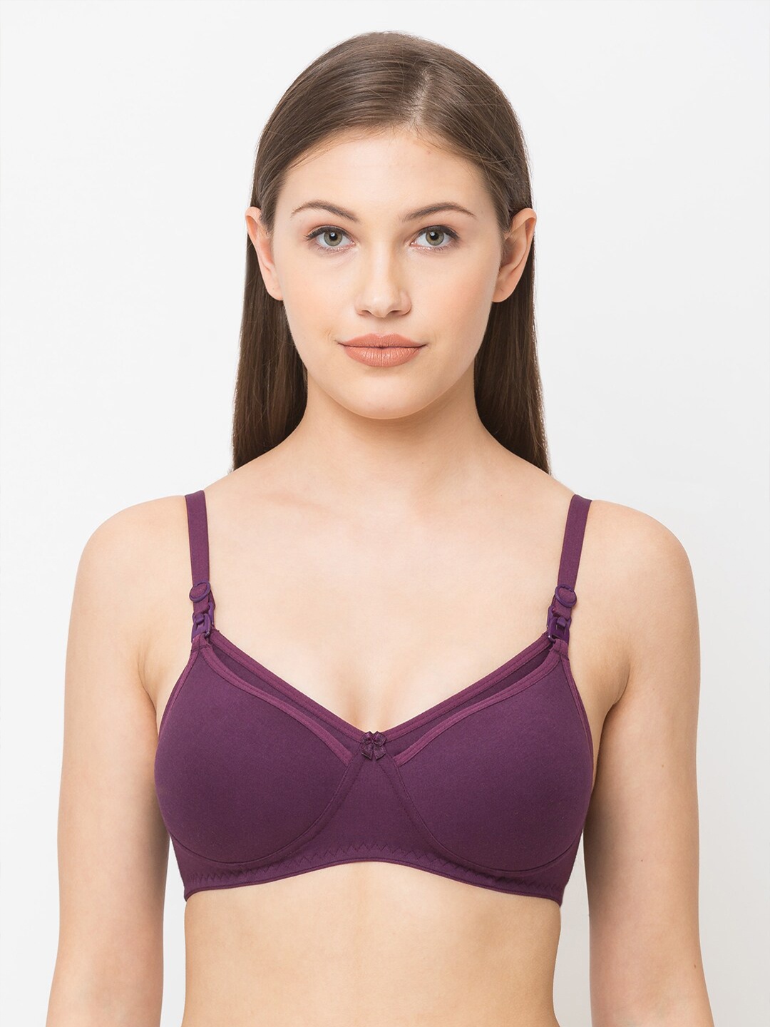 

MomToBe Purple Cotton Nursing Maternity Bra