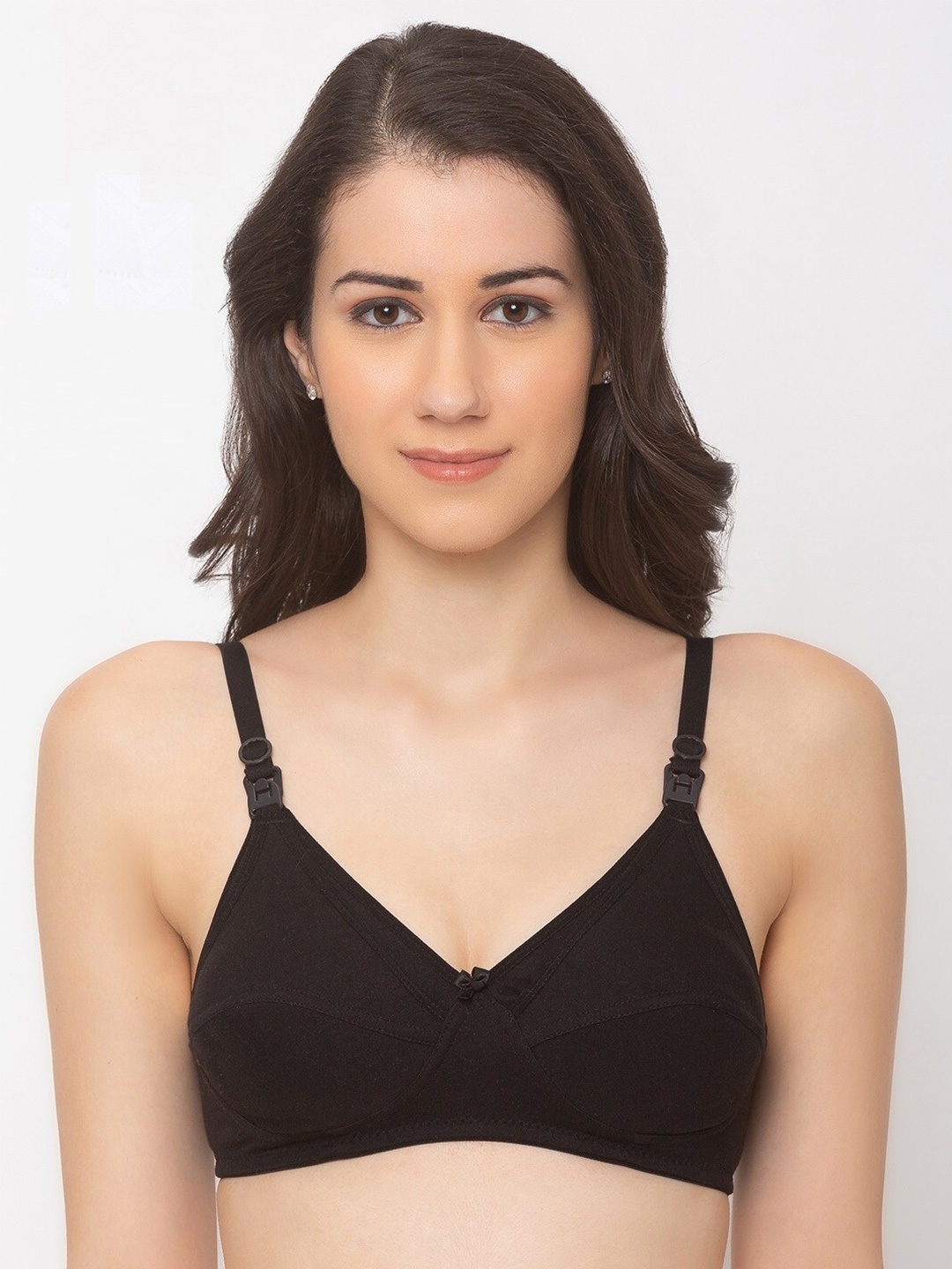 

MomToBe Black Solid Nursing Maternity Bra