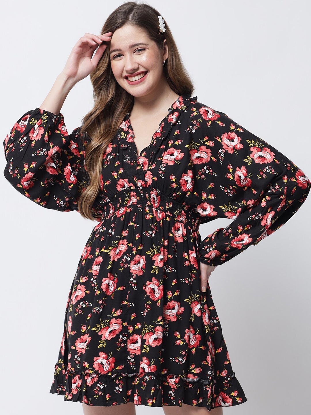 

VANCA ECO Multicoloured Floral Mini Dress, Multi