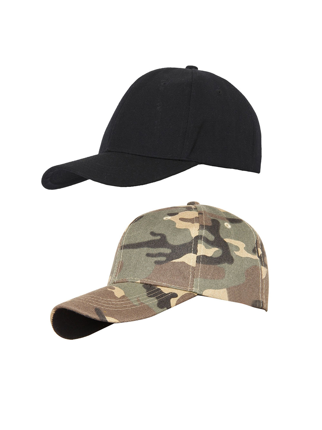 

FabSeasons Unisex Pack Of 2 Black & Green Printed Baseball Cap