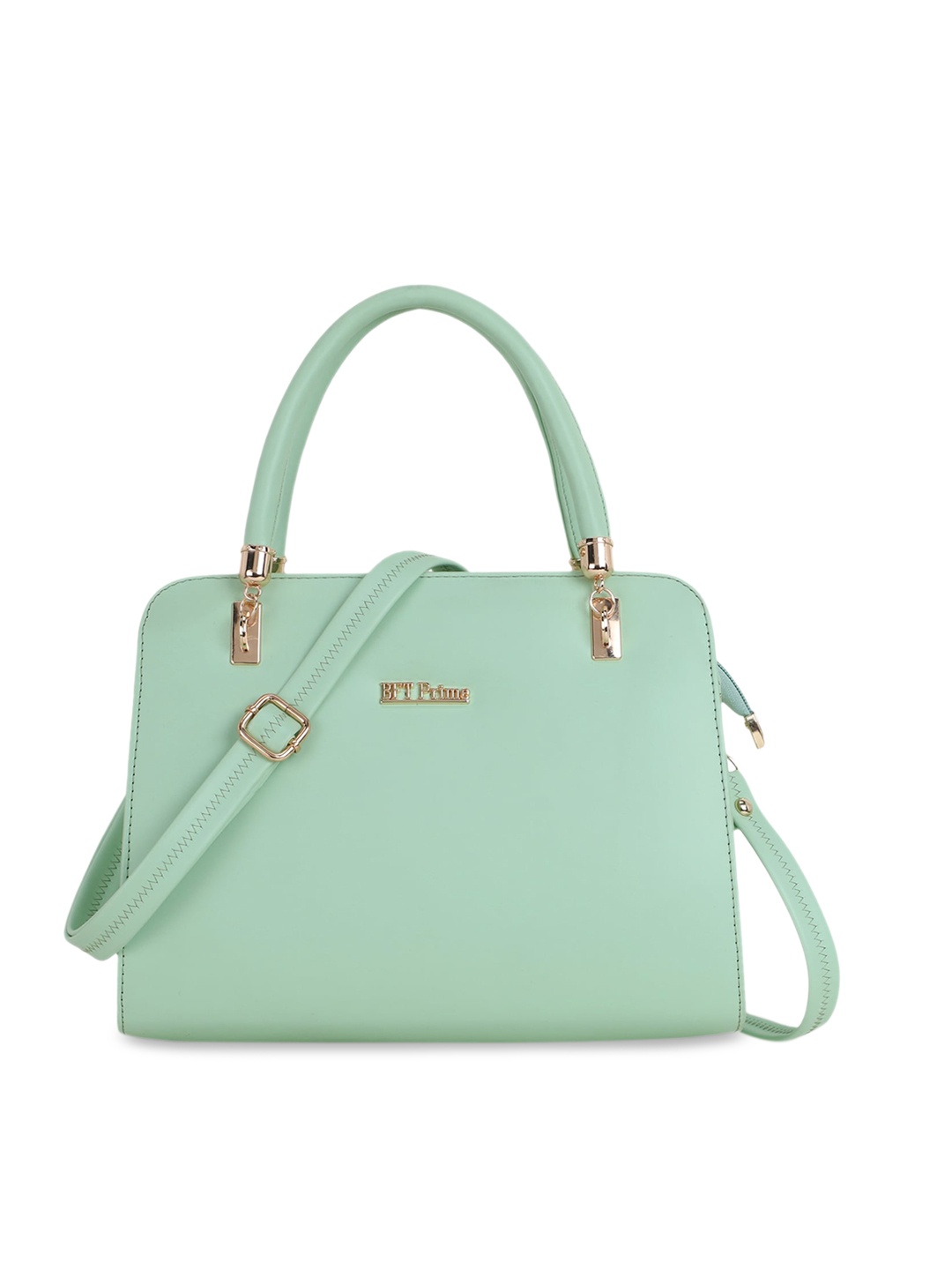 

WOMEN MARKS Sea Green PU Structured Handheld Bag