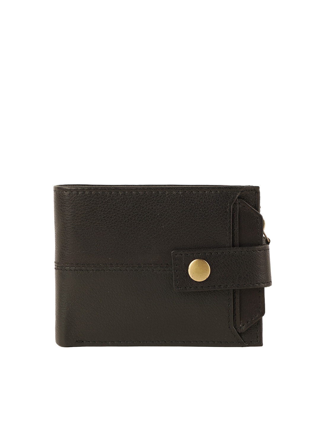 

Alvaro Castagnino Men Black Solid Leather Two Fold Wallet