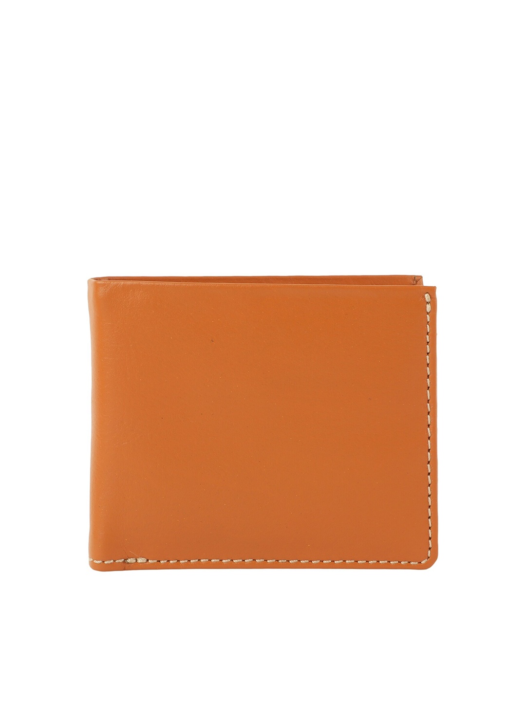

Alvaro Castagnino Men Tan Leather Two Fold Wallet