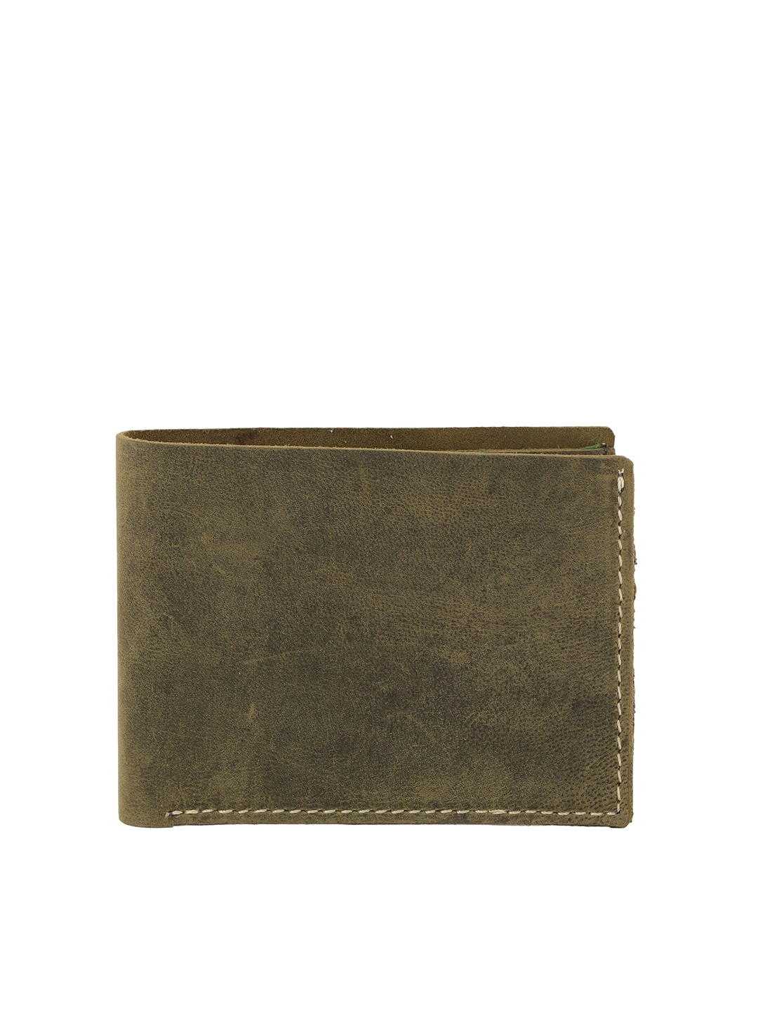 

Alvaro Castagnino Men Green Leather Two Fold Wallet