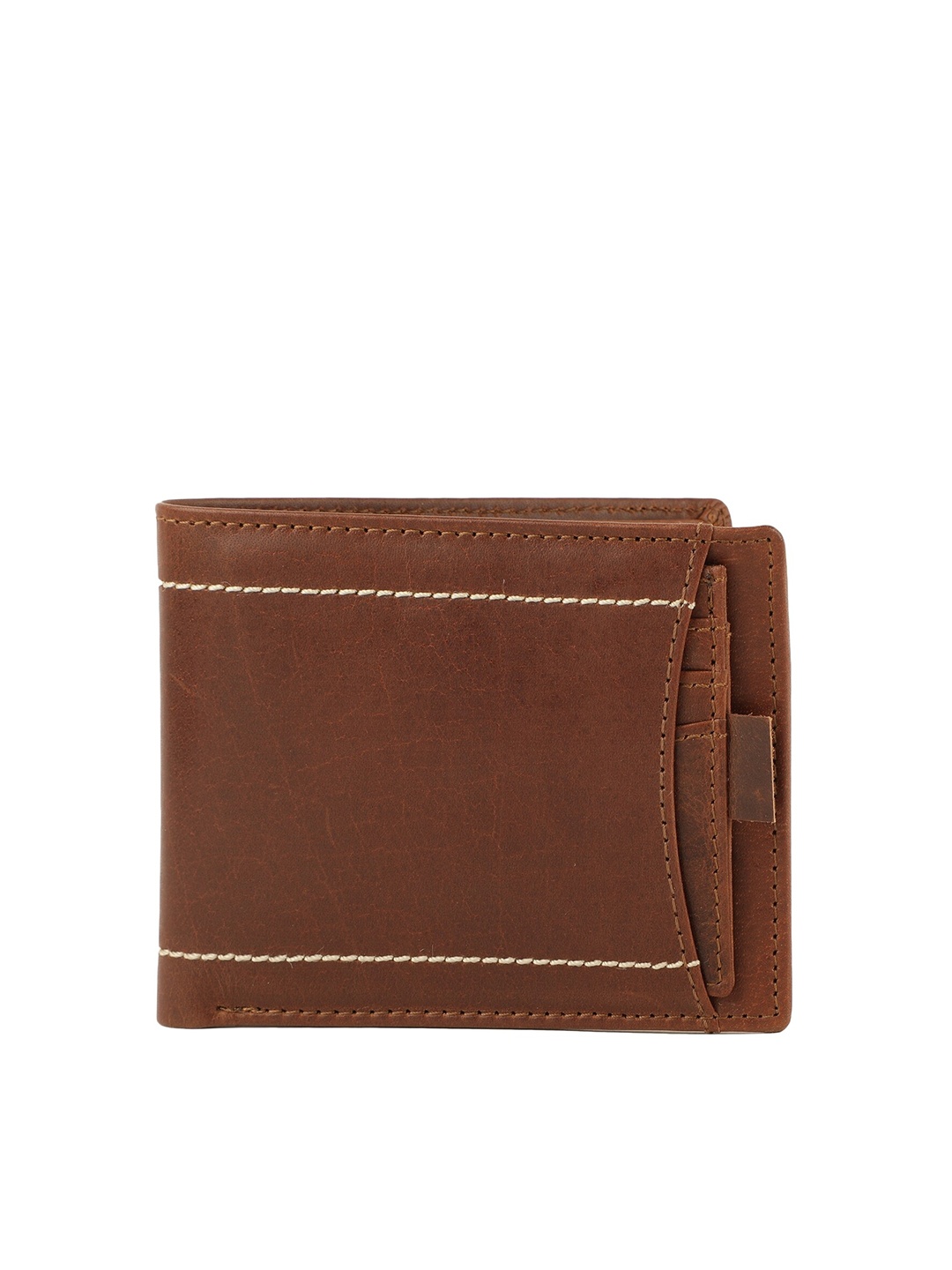 

Alvaro Castagnino Men Brown Leather Two Fold Wallet