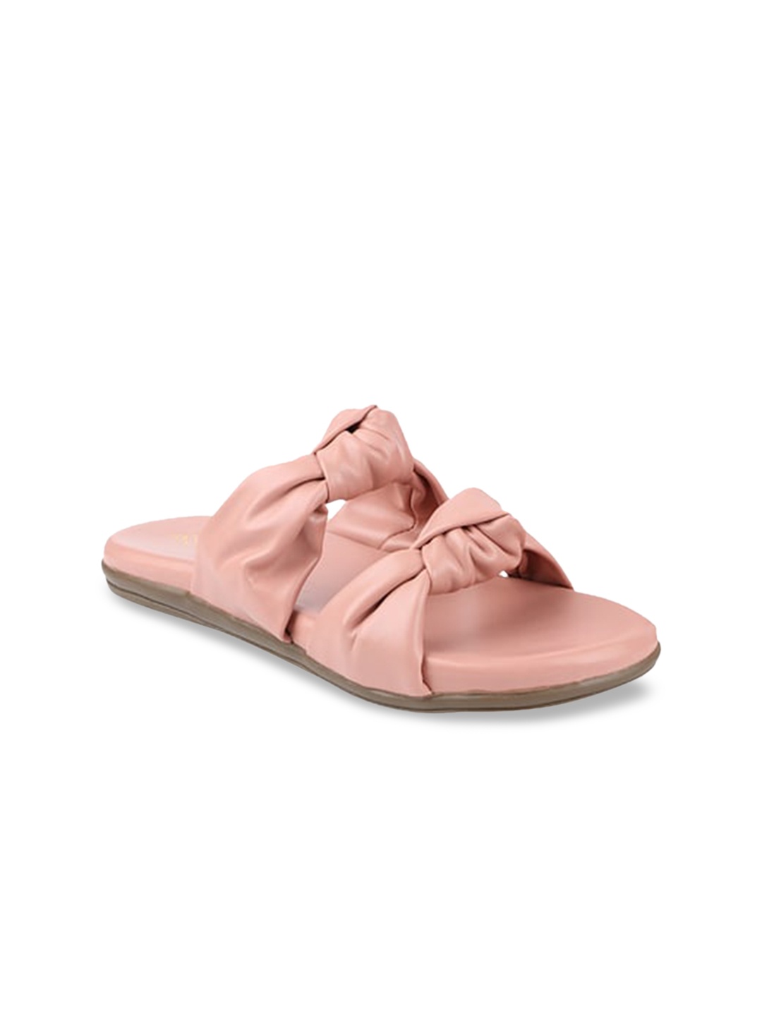 

THE WHITE POLE Women Pink Open Toe Flats With Bows