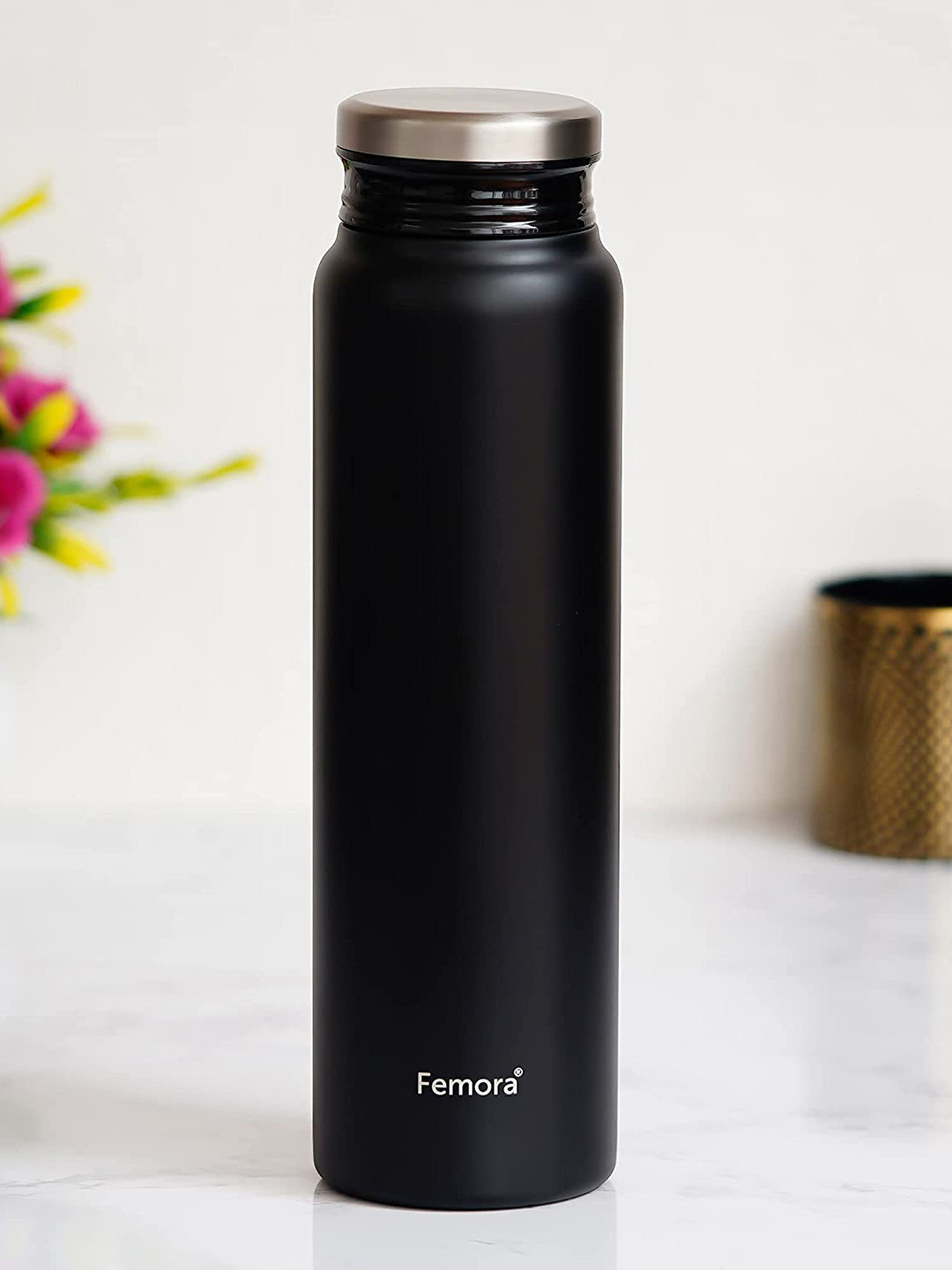 

Femora Black Thermo Steel Vacuum Stainless Steel Bottle 750 ML