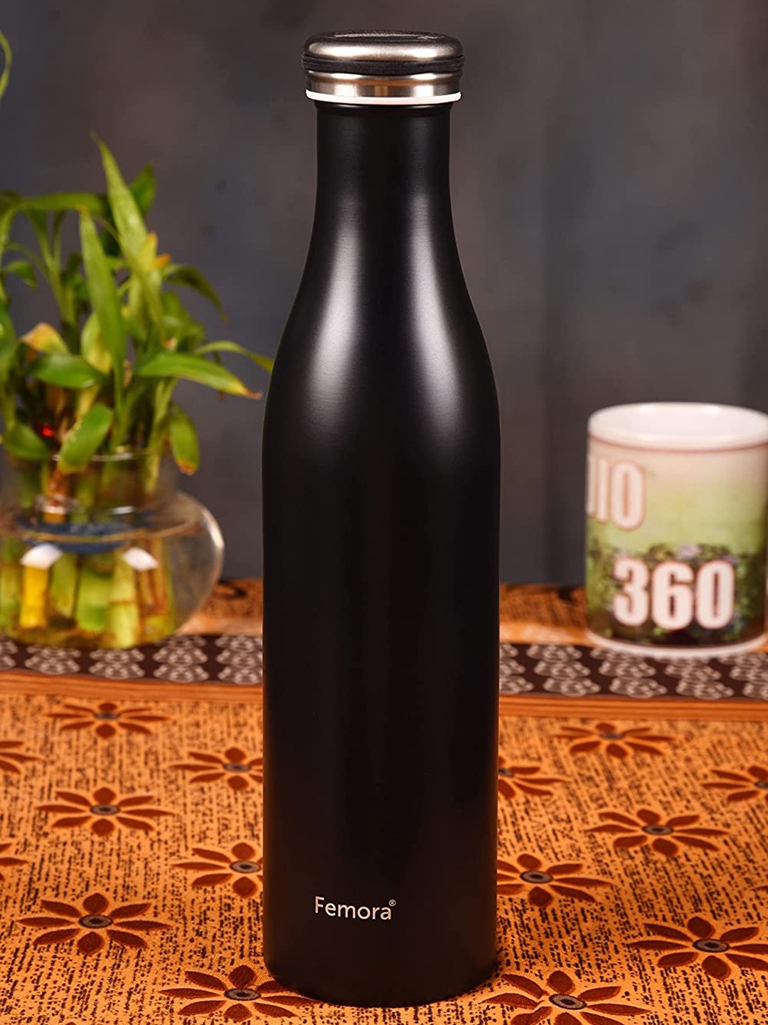 

Femora Black Thermosteel Vaccum Stainless Steel Bottle-750 ML