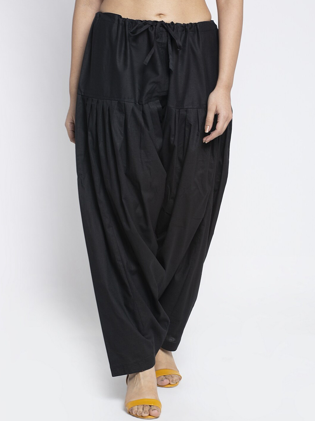 

Jinfo Women Black Cotton Salwar