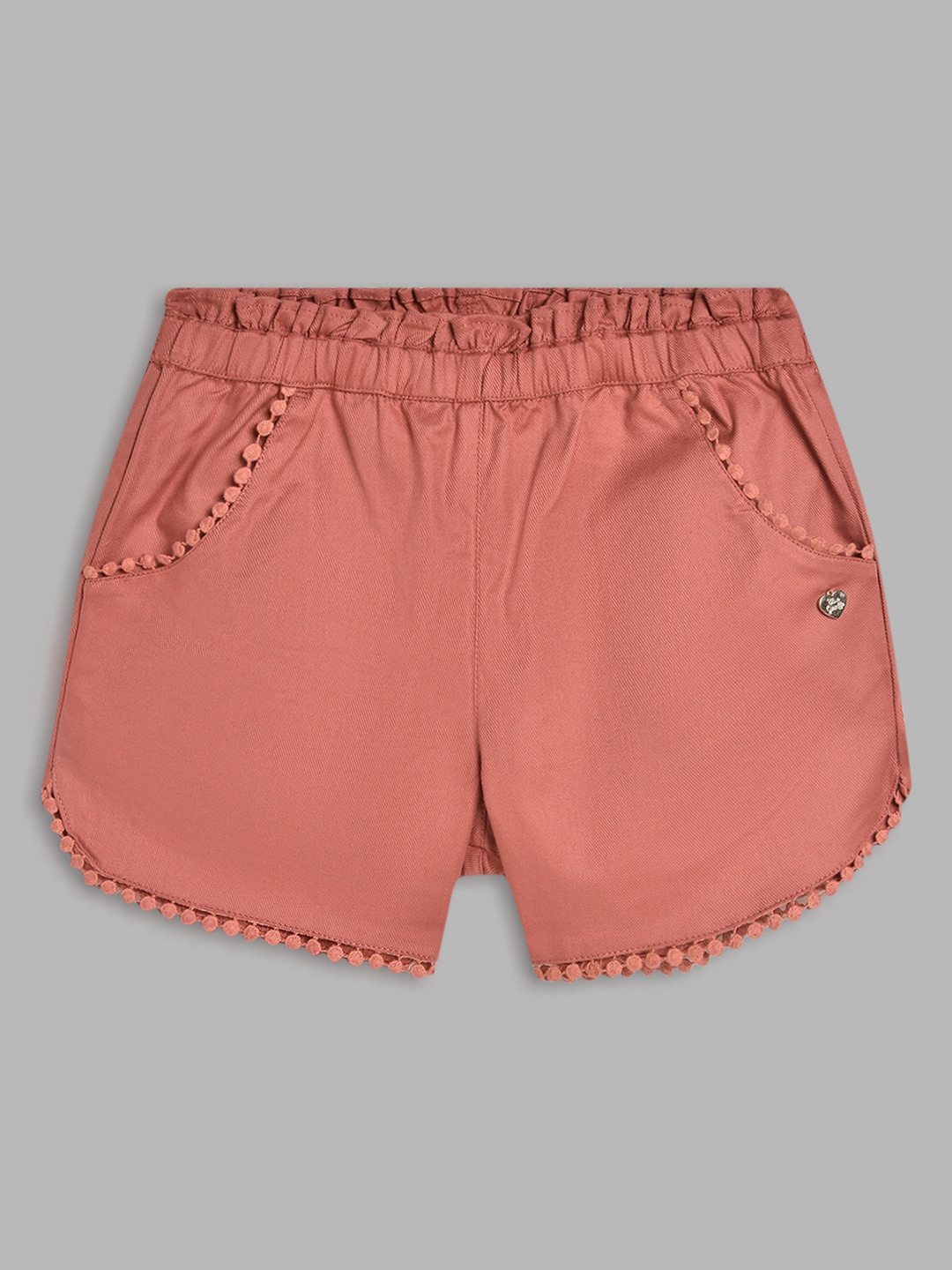 

Blue Giraffe Girls Pink Pure Cotton Shorts