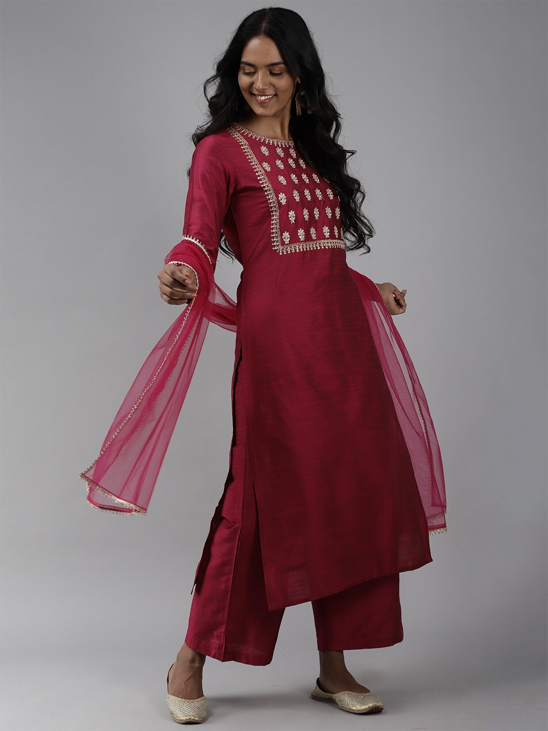 

Indo Era Pink Net Dupatta