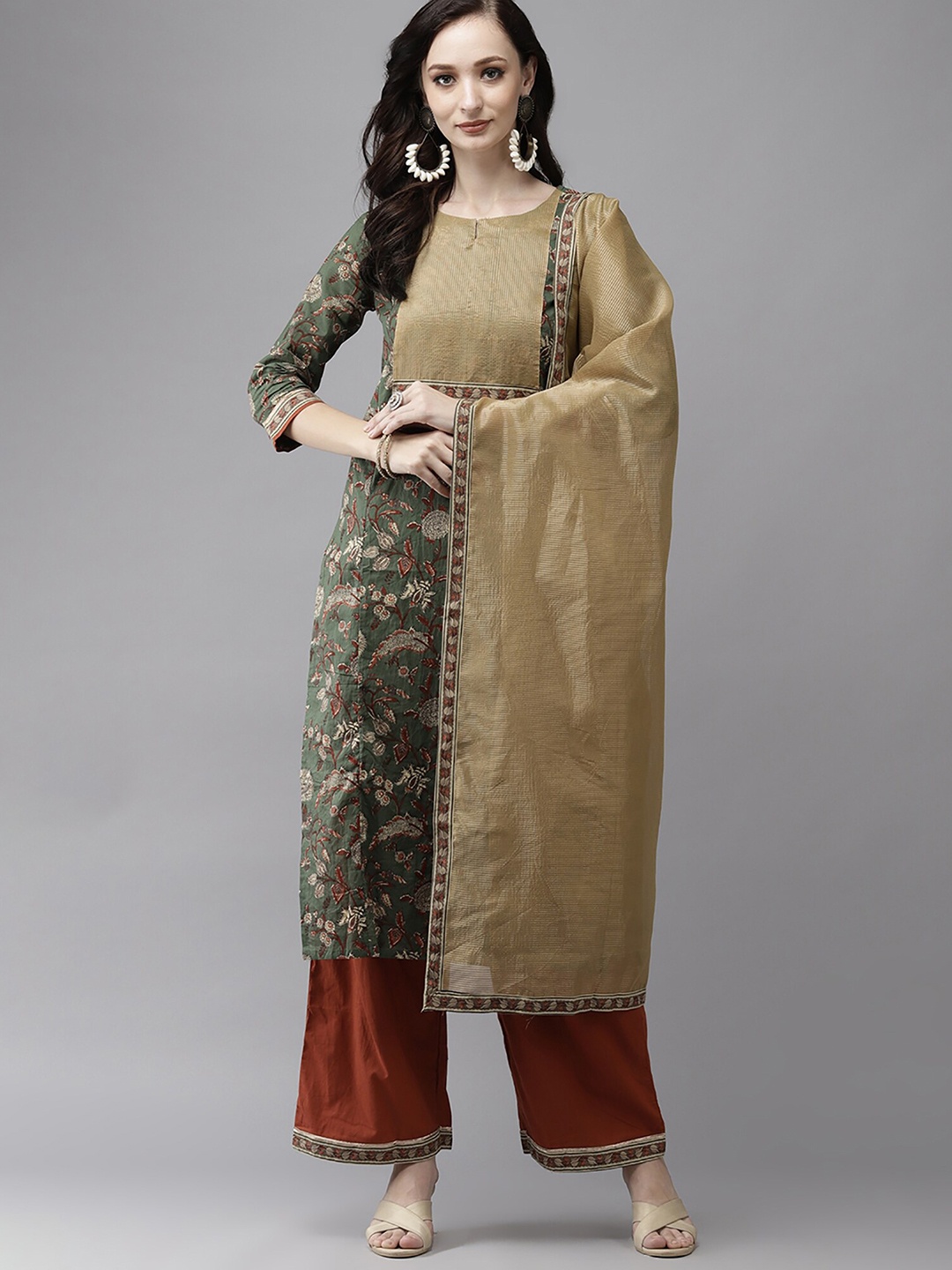 

Indo Era Beige Art Silk Dupatta