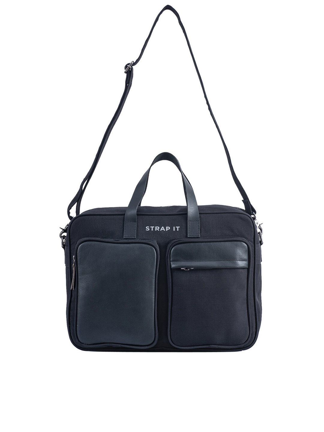 

STRAP IT Men Black 16 Inch Laptop Bag