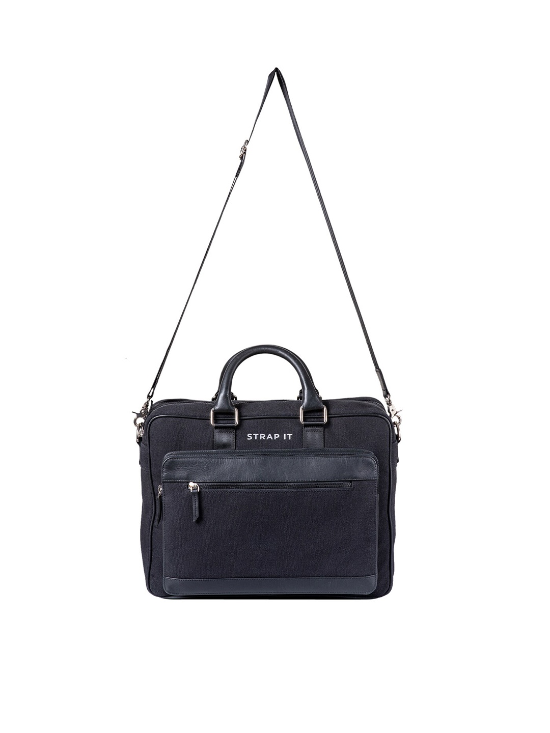 

STRAP IT Men Black 15 Inch Laptop Bag