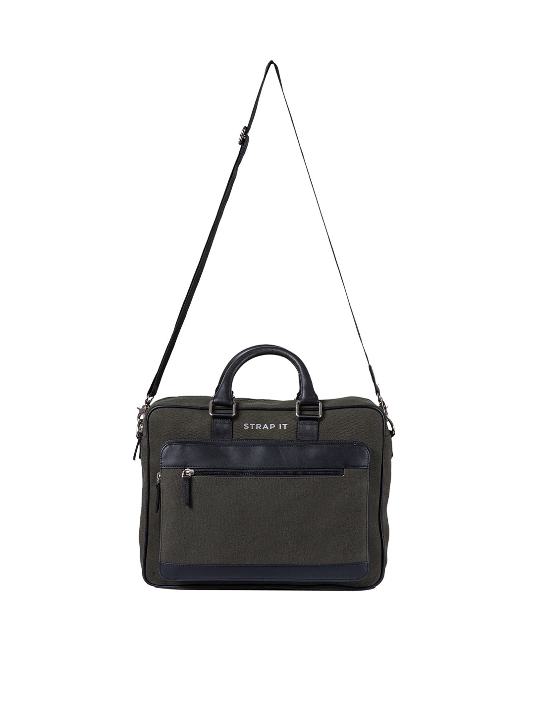 

STRAP IT Men Olive Green 15 Inch Laptop Bag