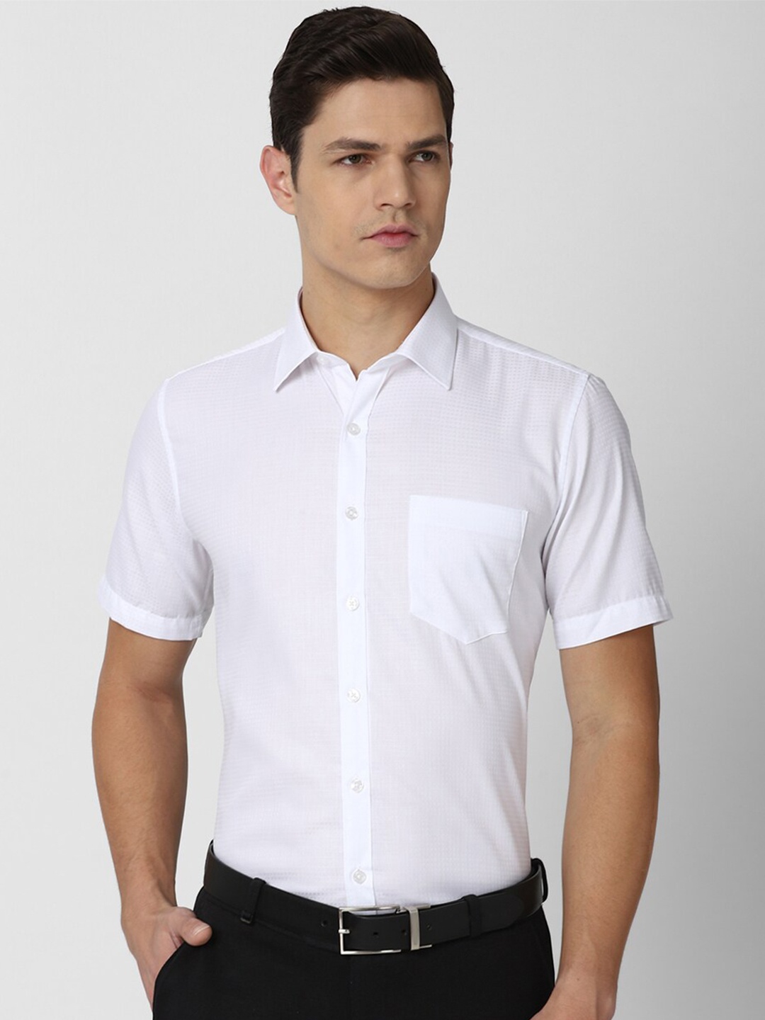 

Van Heusen Men White Slim Fit Formal Shirt
