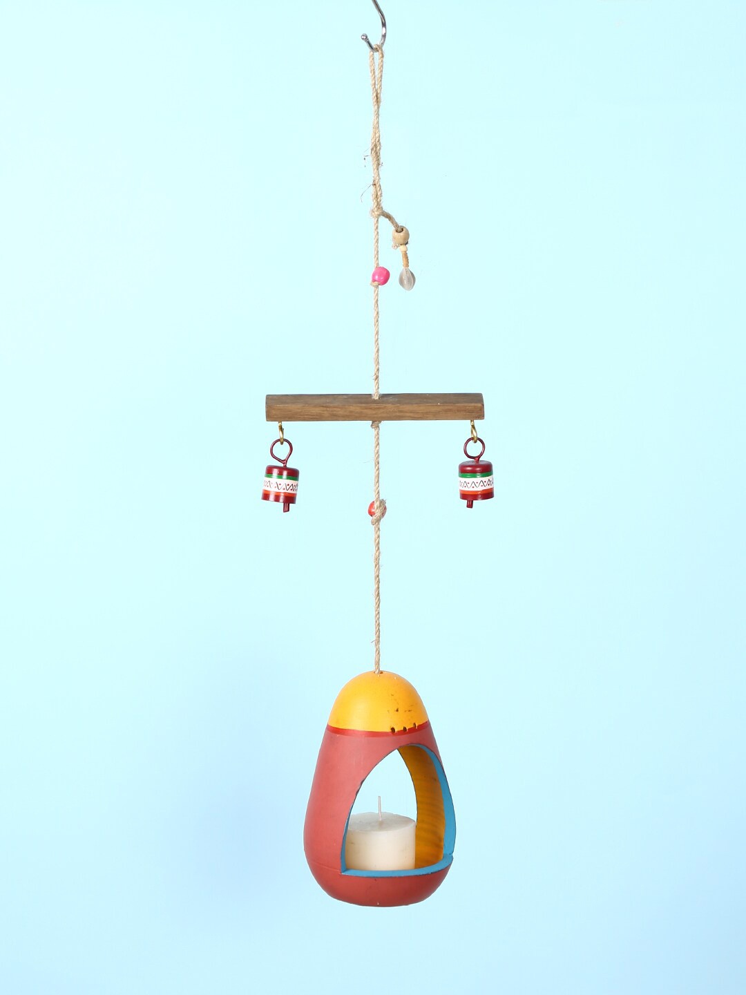 

Aapno Rajasthan Red & Yellow Solid Hanging Candle Holder