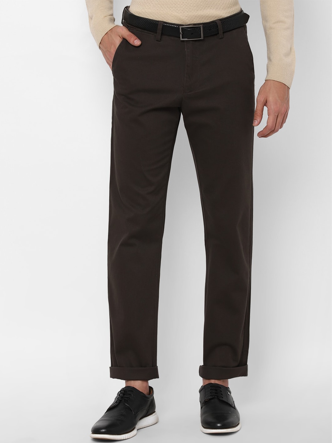 

Allen Solly Men Charcoal Grey Trousers
