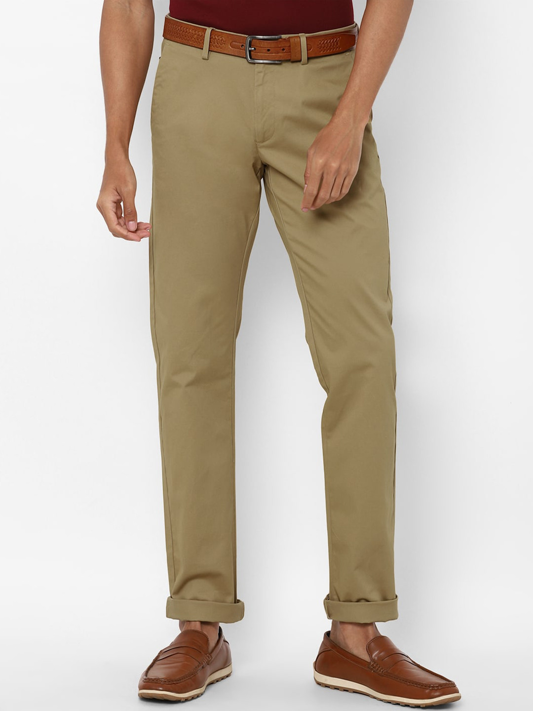 

Allen Solly Men Khaki Slim Fit Casual Trouser