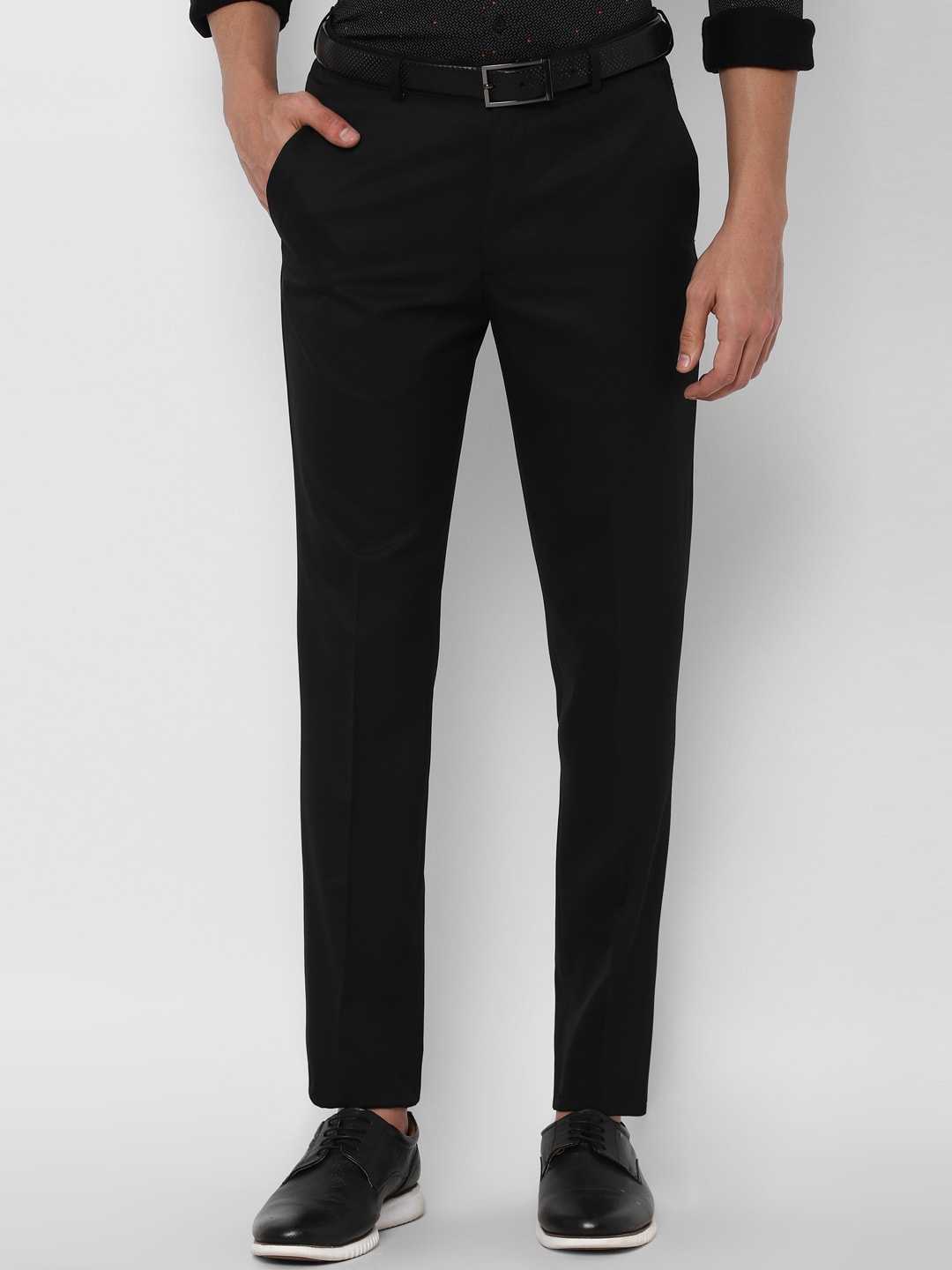 

Allen Solly Men Black Slim Fit Trousers