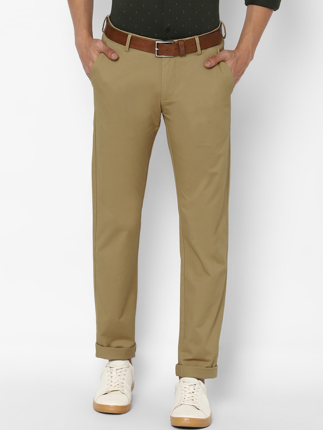 

Allen Solly Men Khaki Slim Fit Casual Trouser