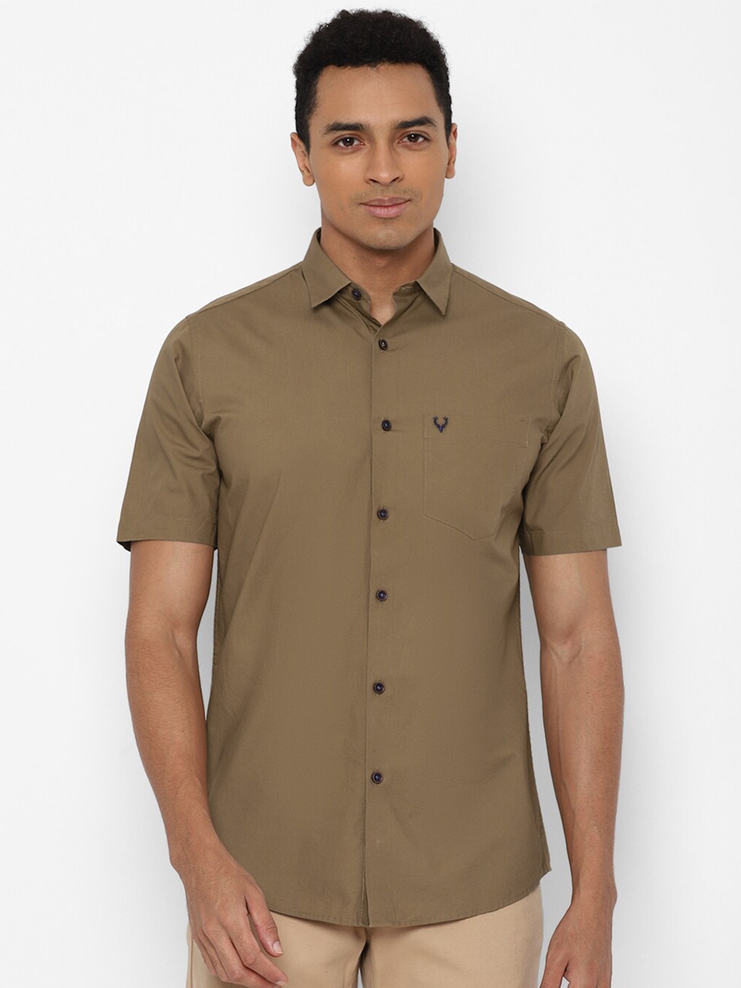 

Allen Solly Men Brown Slim Fit Cotton Casual Shirt