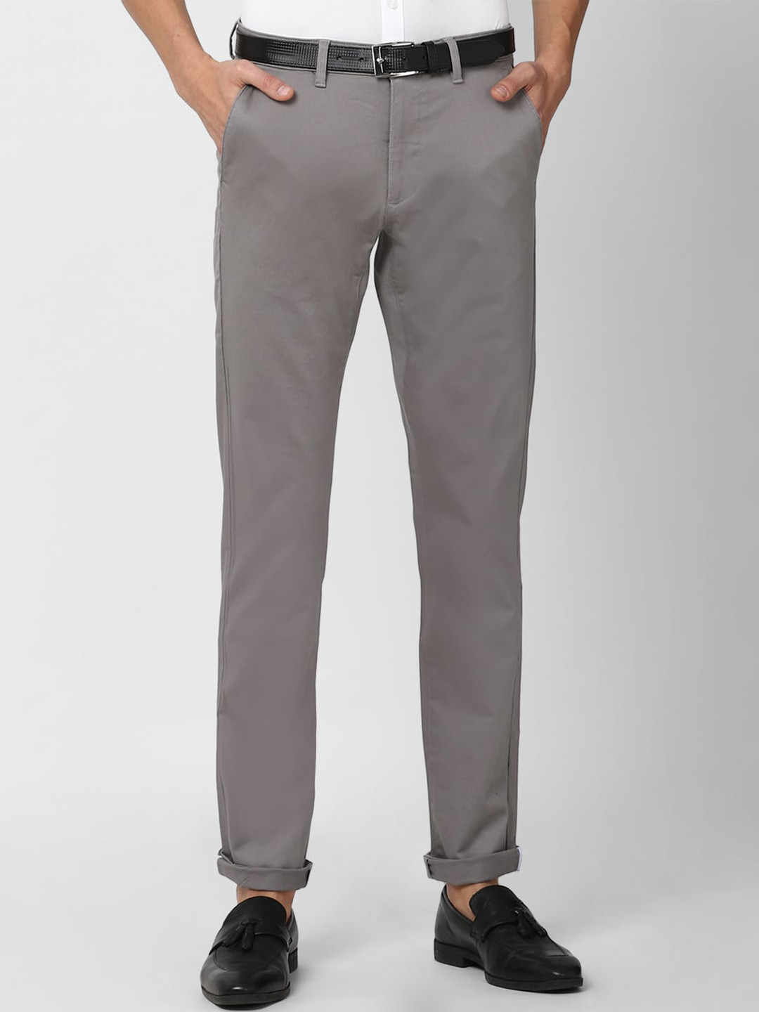 

Van Heusen Sport Men Grey Solid Slim Fit Chinos