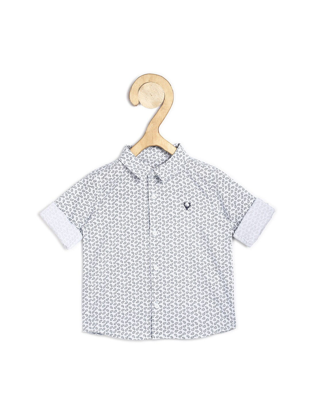 

Allen Solly Junior Boys White Printed Pure Cotton Casual Shirt