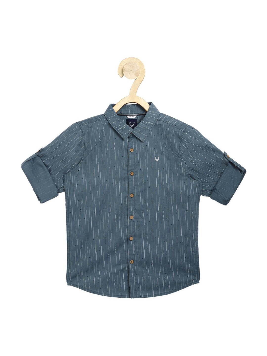

Allen Solly Junior Boys Blue Slim Fit Striped Casual Shirt