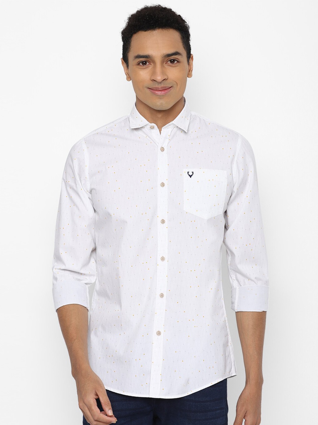 

Allen Solly Sport Men White Printed Pure Cotton Casual Shirt