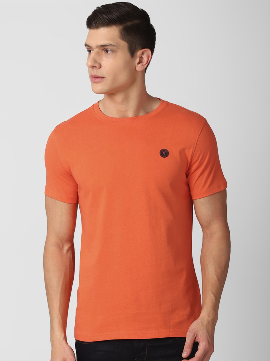 

Van Heusen Sport Men Orange Solid T-shirt