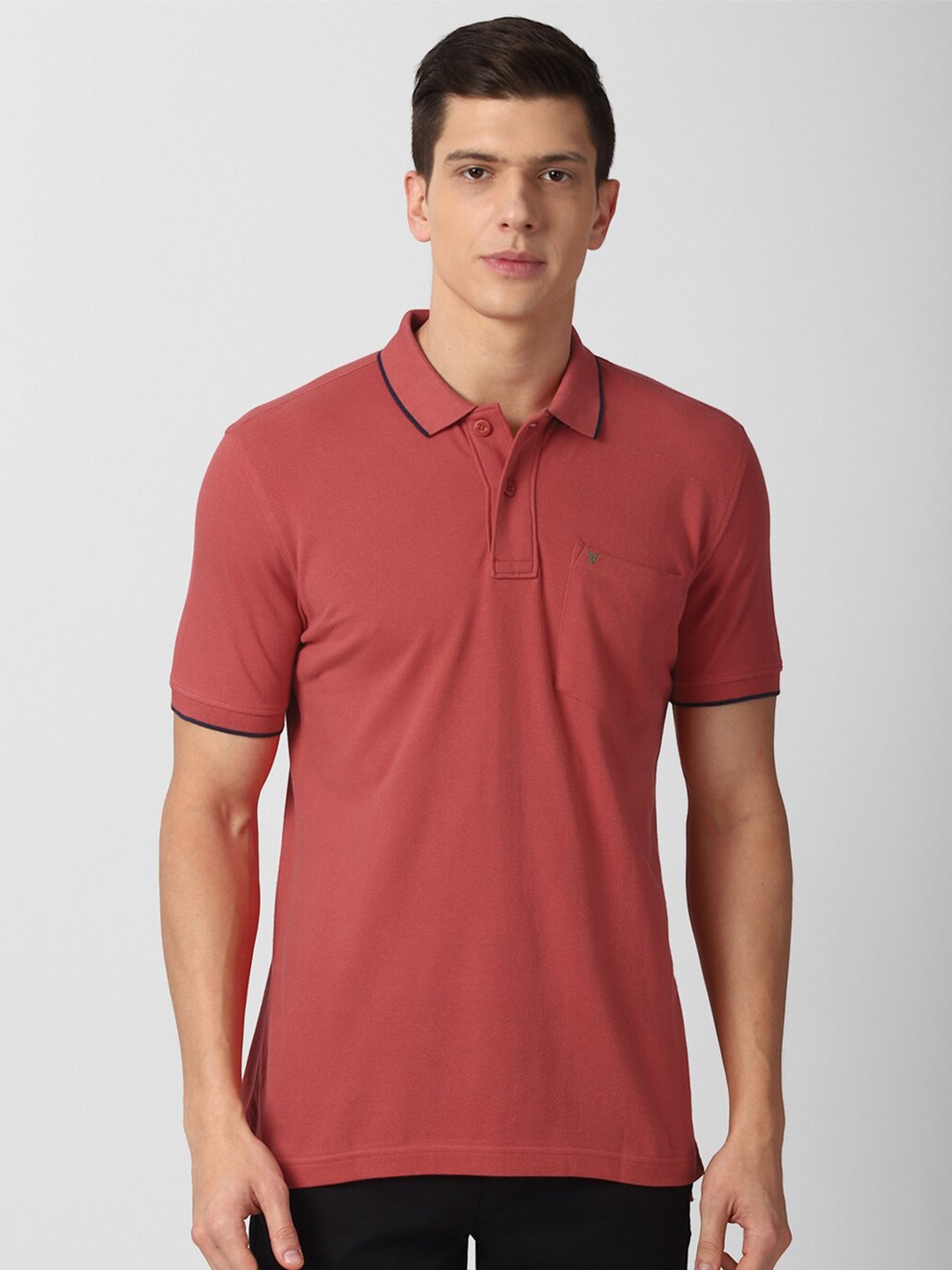 

Van Heusen Sport Men Rust Polo Collar T-shirt