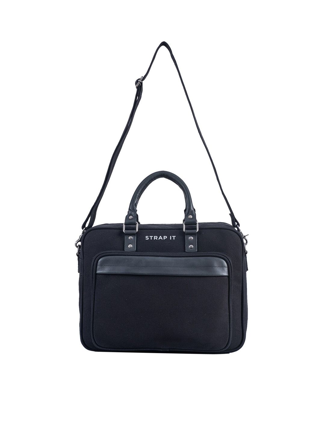 

STRAP IT Men Black Laptop Bag