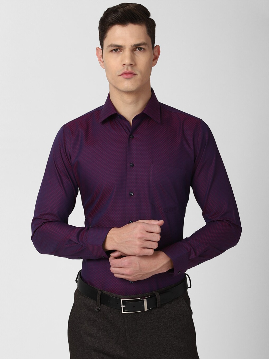 

Van Heusen Men Purple Slim Fit Formal Shirt