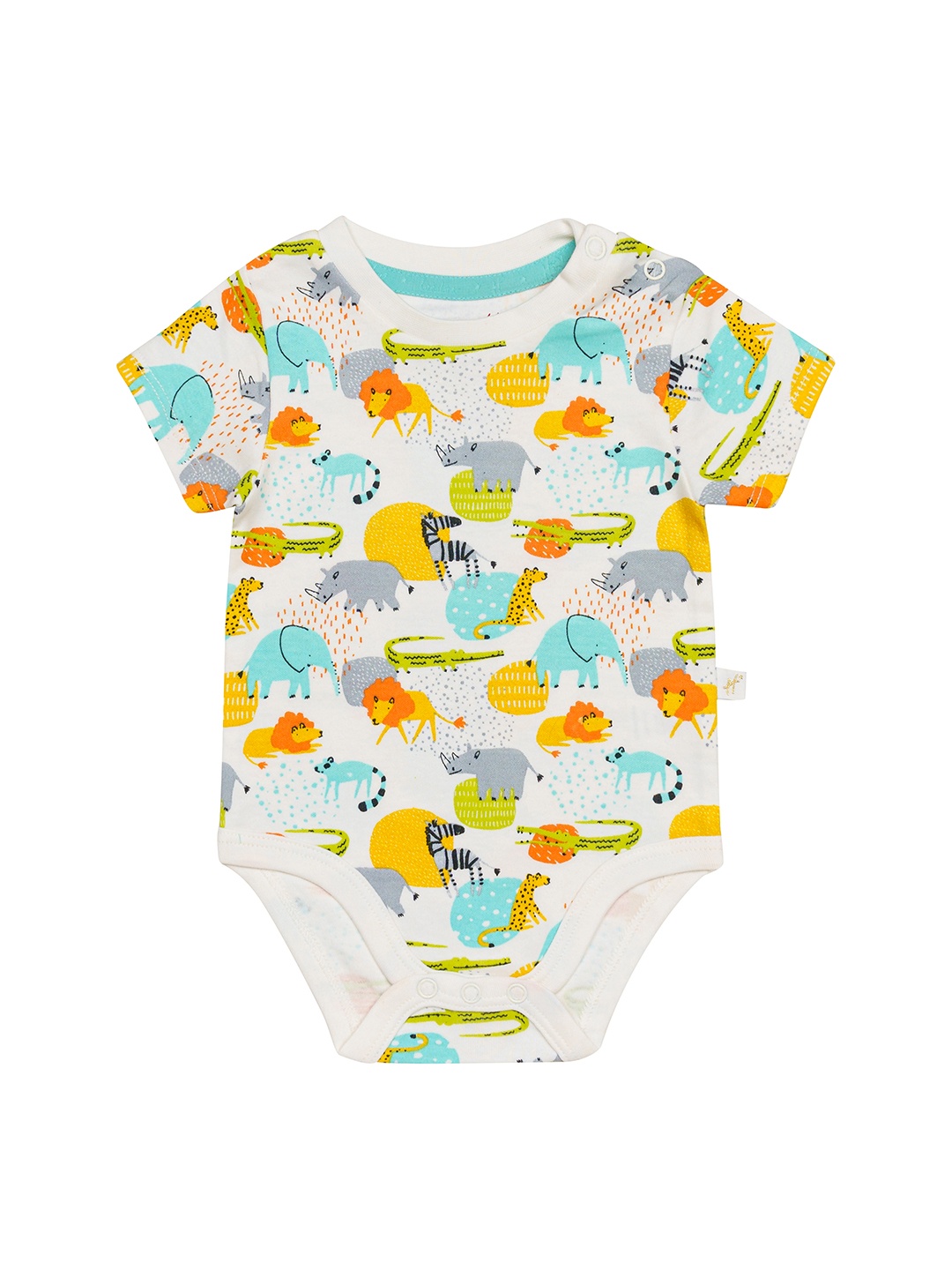 

H By Hamleys Infant Boys Multicoloured Printed Pure Cotton Bodysuit, Multi