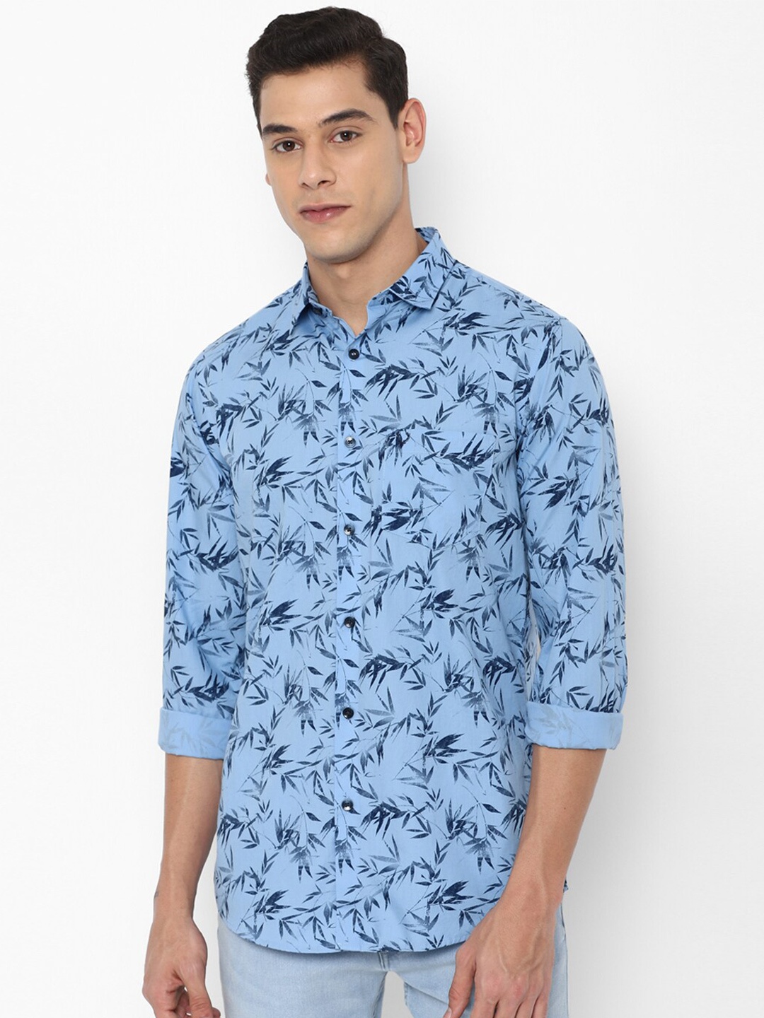 

Allen Solly Men Blue Slim Fit Printed Casual Shirt