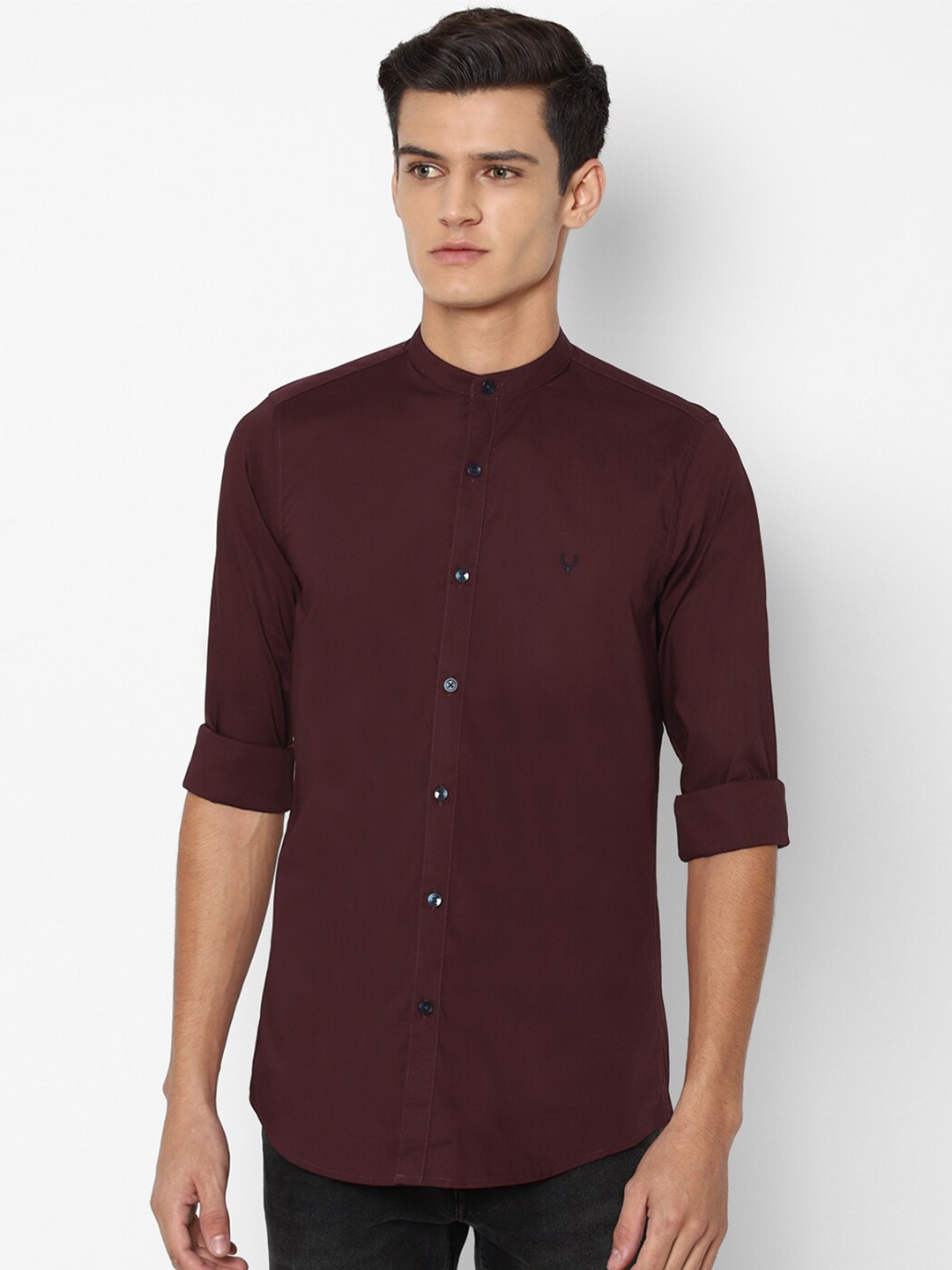 

Allen Solly Men Maroon Slim Fit Casual Shirt