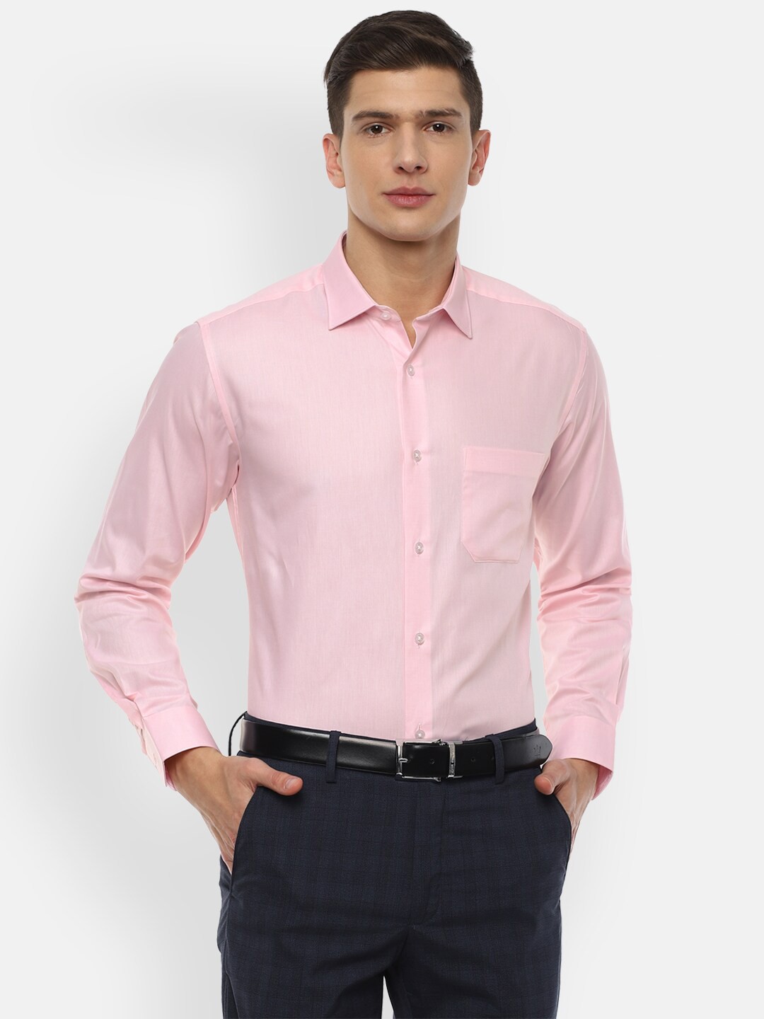 

Louis Philippe Men Pink Slim Fit Formal Shirt