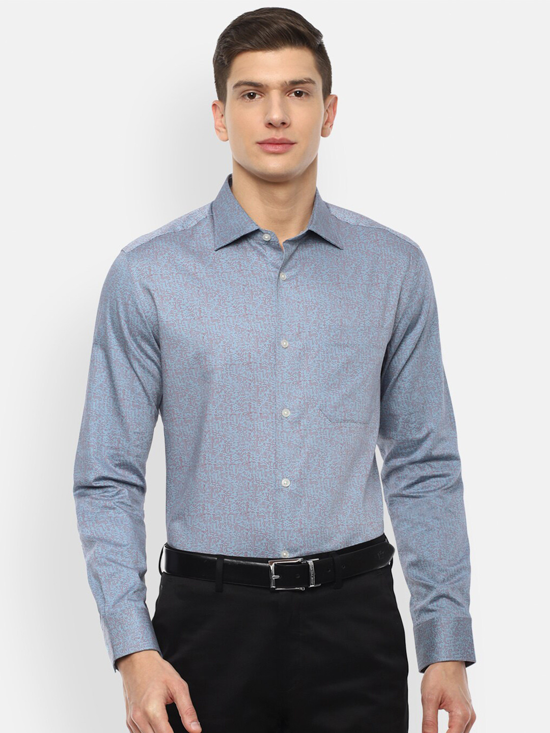 

Louis Philippe Men Blue Floral Printed Formal Shirt