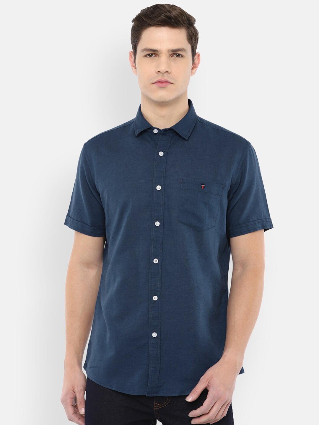 

Louis Philippe Jeans Men Blue Slim Fit Casual Shirt
