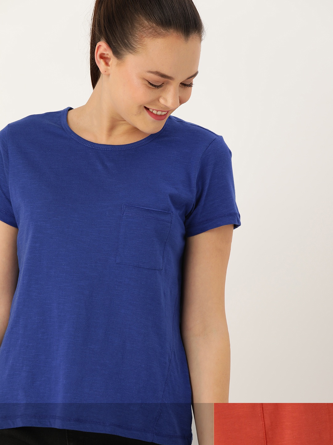 

DressBerry Women Pack of 2 Cotton T-shirts, Rust