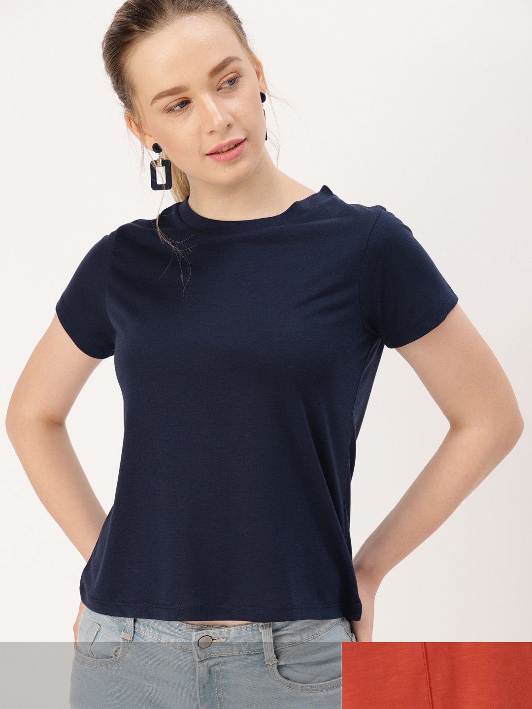 

DressBerry Women Pack of 2 T-shirts, Rust