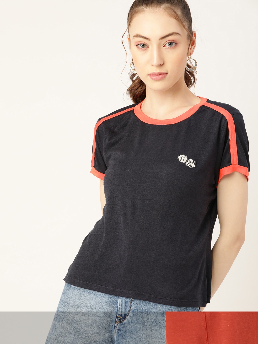 

DressBerry Women Pack of 2 T-shirts, Navy blue