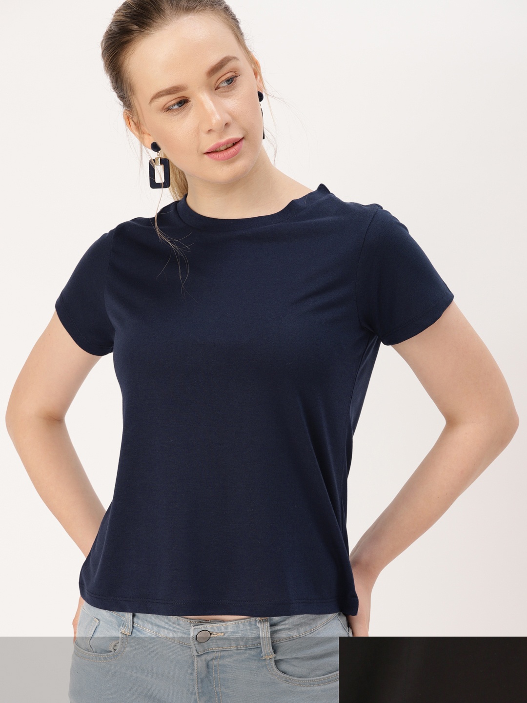 

DressBerry Women Pack of 2 T-shirts, Black